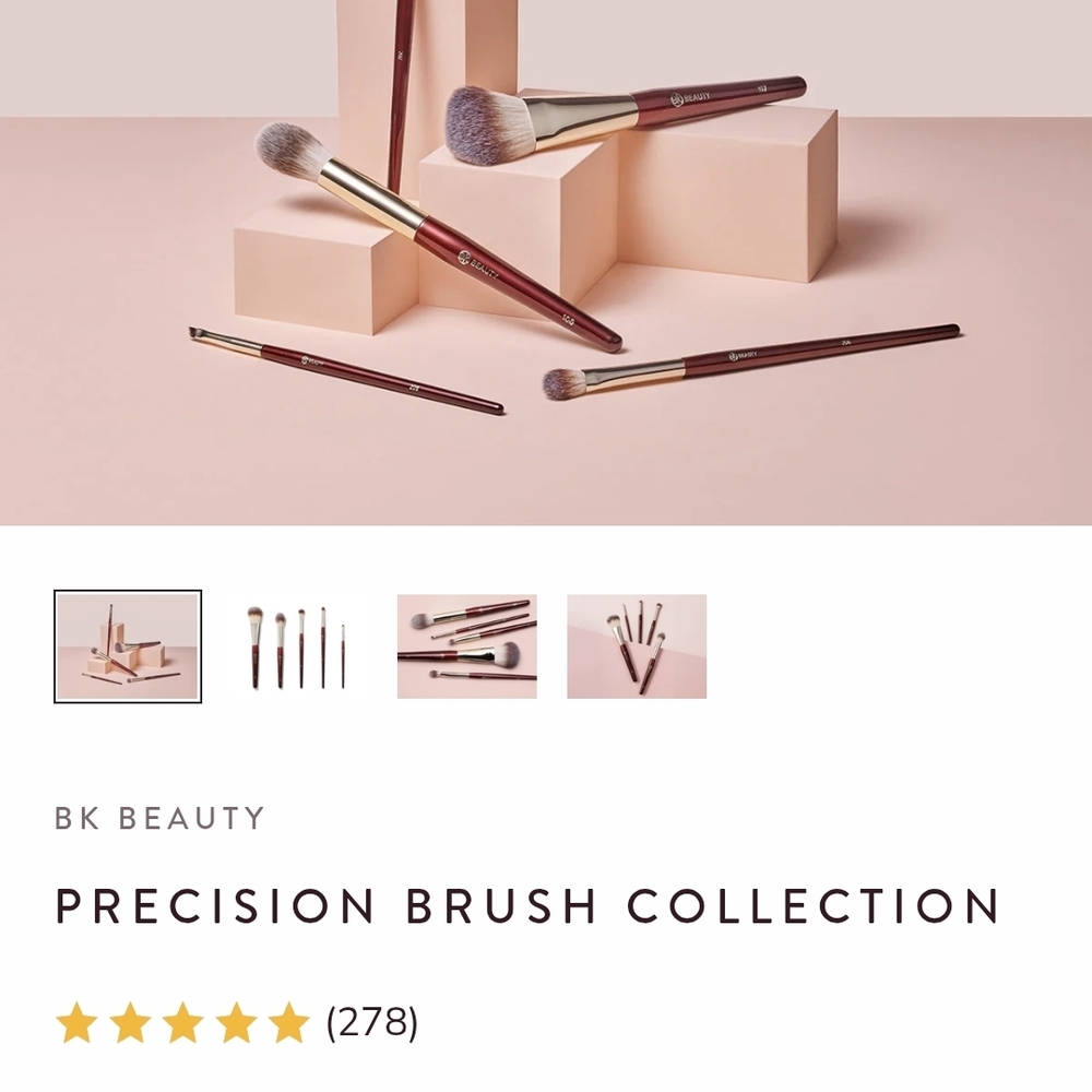 BK Beauty Precision Brush Collection - Burgundy and Gold